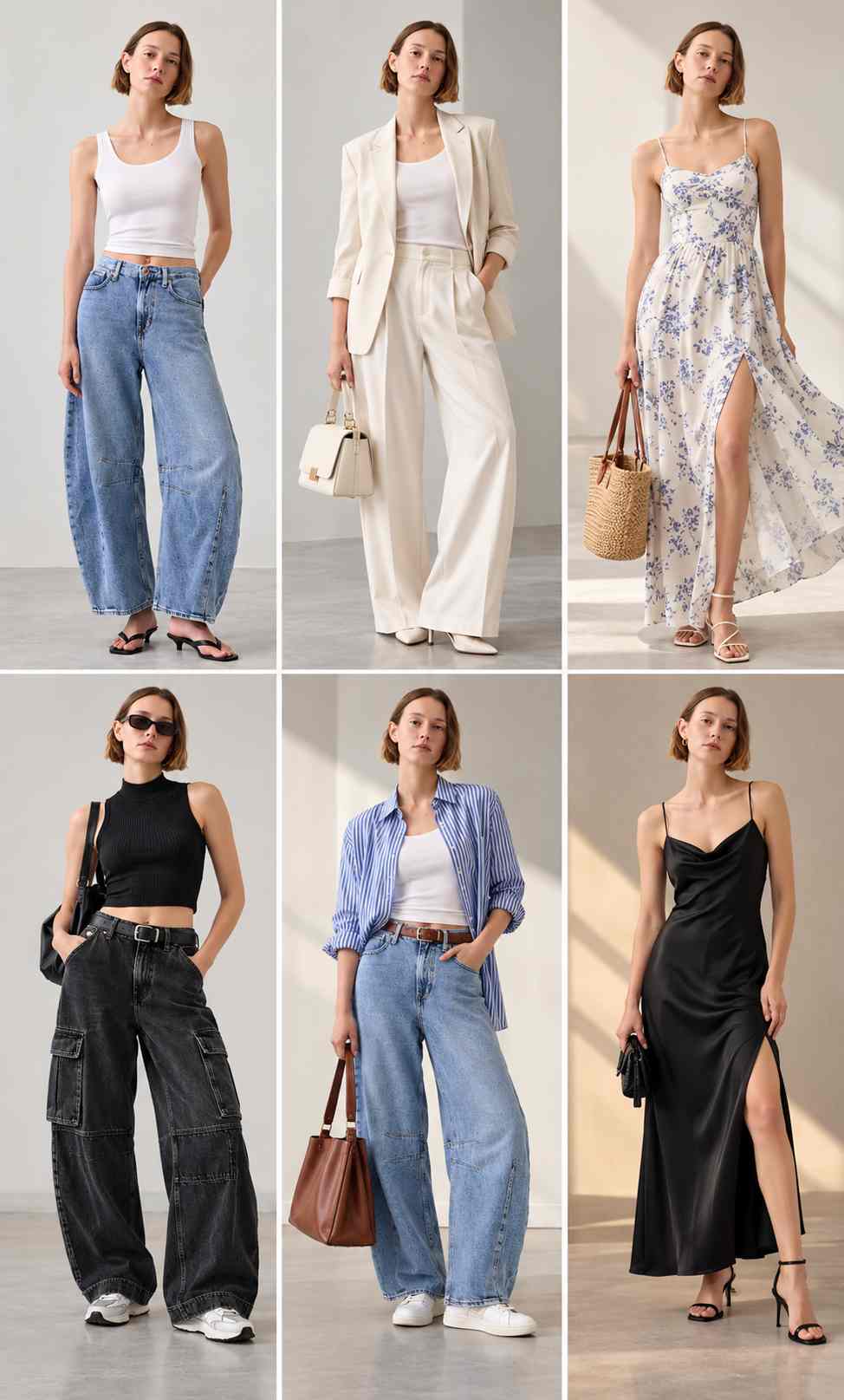 Modern Six Look Fashion Wardrobe advertising creative